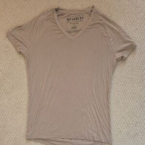 Mr. Davis Taupe V-Neck Tee
